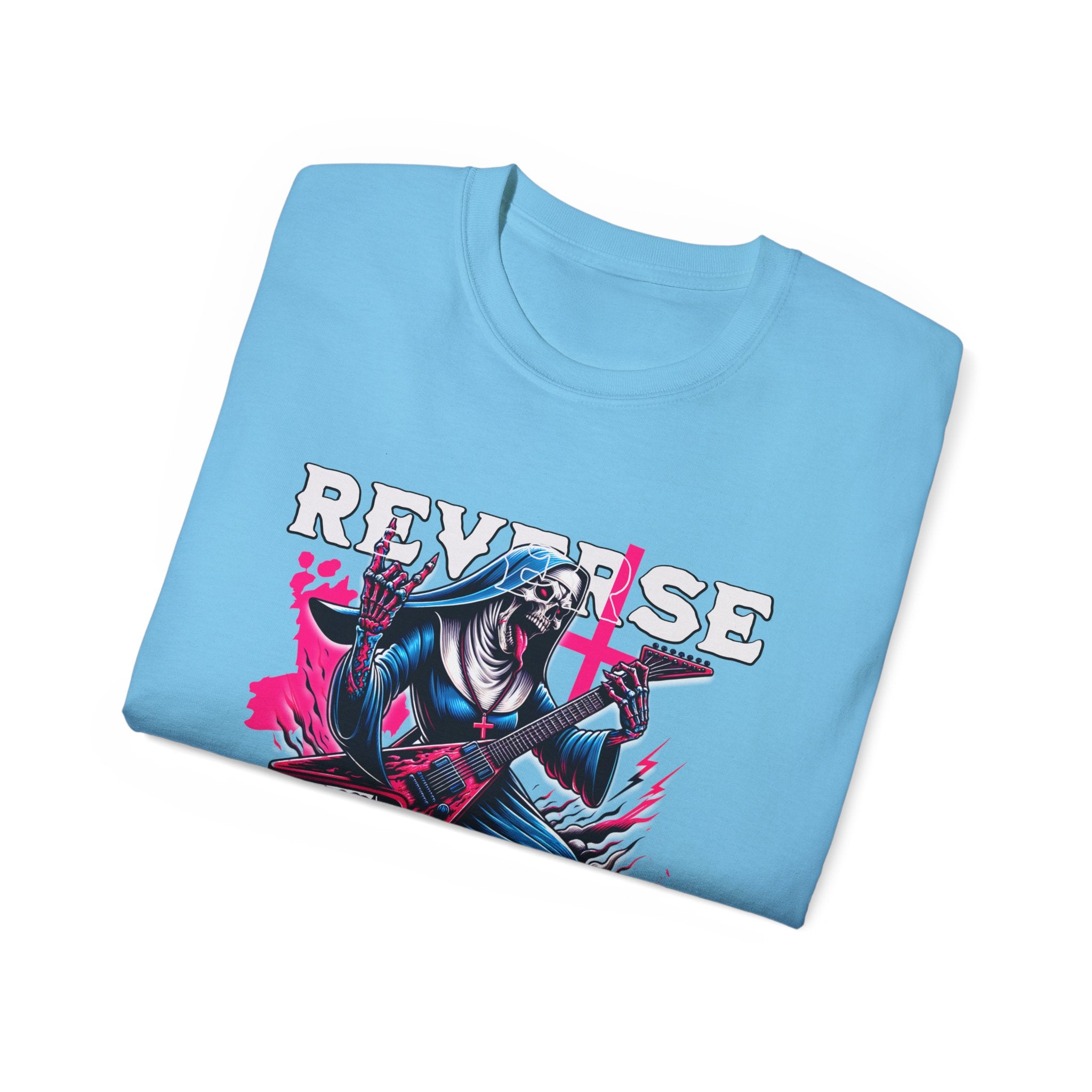 Reverse Exorcism - Unisex Cotton Tee (Front) - Damned Threads